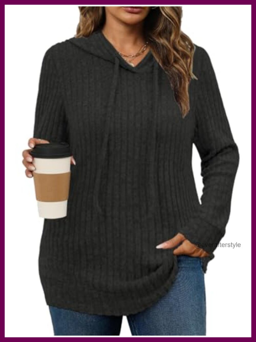 Plus Size Lightweight Hoodie Sweater Long Sleeve Fall Top